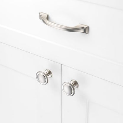 3 in Brushed Nickel Cabinet Pulls Arch Drawer Handles 10 Pack P2409 - color: Brushed Nickel, size: 3" Hole Centers-10 Pcs
