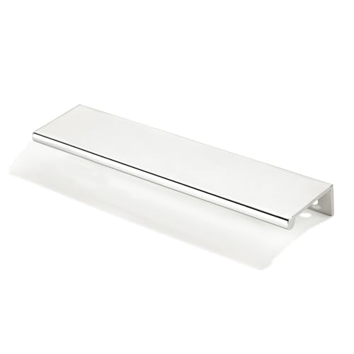 khtumeware 2 Pack 6 inch(152mm) Hole Center Vibrant Polished Nickel Finger Edge Pull Solid Zinc Drawer Pull Hidden Edge Treatment Hardware Finger Pull Kitchen Drawer Hardware - color: Polished Nickel, size: 6inch(152mm) hole center