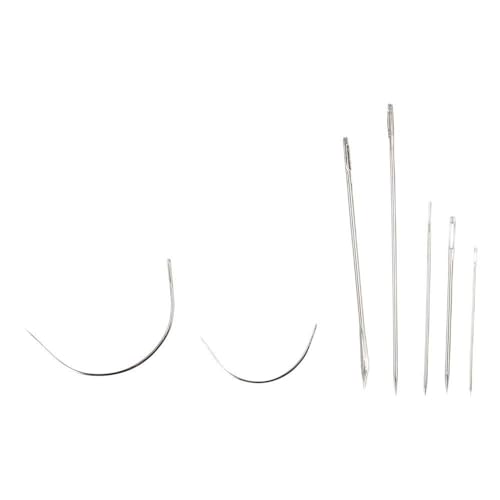 22Pcs Leather Craft Tools Repair Kit Sewing Needles Canvas Thread and Needles Tape Measure Large-Eye Stitching Needles for DIY