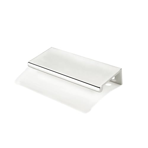 khtumeware 2 Pack 3 inch(76mm) Hole Center Vibrant Polished Nickel Finger Edge Pull Solid Zinc Drawer Pull Hidden Edge Treatment Hardware Finger Pull Kitchen Drawer Hardware - color: Polished Nickel, size: 3inch(76mm) hole center