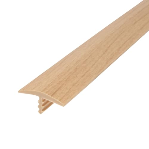 Outwater Plastic T molding 3/4 Inch Wide Natural Maple Woodgrain Flexible Polyethylene Center Barb Tee Moulding 25 Foot Coil - color: Natural Maple Woodgrain, size: 25 Feet