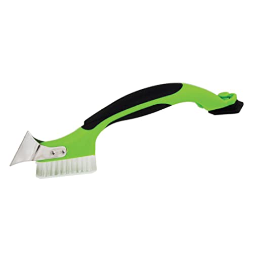 Warner Manufacturing 3-in-1 Caulk Tool for Easy Removal and Application, Scraper, Brush and Applicator,Green