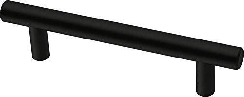Franklin Brass (10-Pack) – Matte Black Cabinet Handles, 3-3/4 Inch Hole Center, Modern Pulls for Drawers, Kitchen Cabinet Door, Dressers | Solid Bar - color: Matte Black, size: 3-3/4" (96mm)