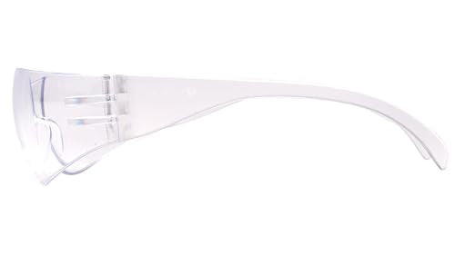 Pyramex Intruder Safety Eyewear Clear Frame Full Foam Padding Clear Anti-Fog Lens - color: Clear Lens/ Clear Frame, style: Standard