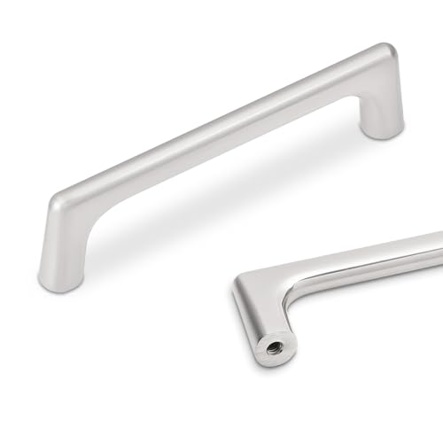 10 Pack 3.75 inch Brushed Satin Nickel Kitchen Cabinet Handles - color: Brushed Satin Nickel, size: 3-3/4 inch Hole Center