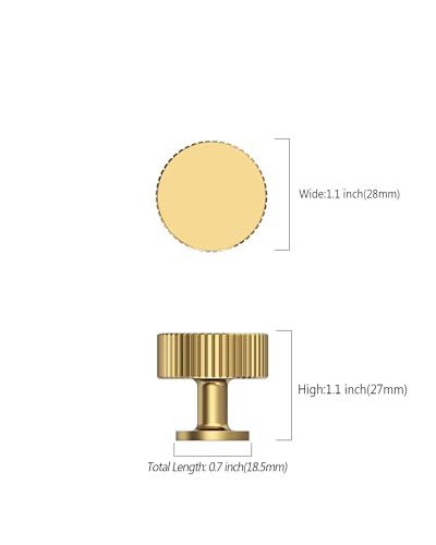Champagne Bronze Cabinet Knobs Drawer Pulls 10 Pack - color: Champagne Bronze, size: Knob - No Hole Center