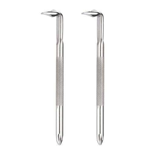 HARFINGTON 2PCS Offset Screwdriver PH2/SL6 Right Angle 90 Degree Screw Driver Double Ended L-type 4.13" Length Hand Tool for Repair, Silver - size: PH2/SL6, 4.13", style: L-type