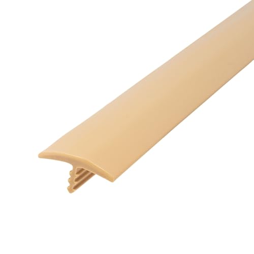 Outwater Plastic T molding 3/4 Inch Wide Light Caramel Flexible Polyethylene Center Barb Tee Moulding 25 Foot Coil - color: Light Caramel, size: 25 Feet