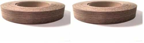 Edge Supply Walnut 2" X 50' Roll Preglued, Wood Veneer Edge Banding, Flexible Wood Tape, Easy Application Iron On with Hot Melt Adhesive. Smooth Sanded Finish Veneer Edging. Made in USA. (Pack of 2) - size: 2" x 50' (Pack of 2)