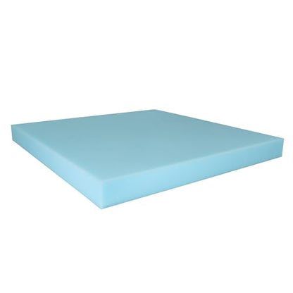 AEC Luxury Upholstery Foam - 2" Thick x 22" Wide x 22" Long - HIGH Density - Blue - Made in USA