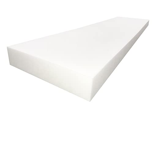 FOAMYFOAM Upholstery Foam Cushion High Density 6'' Height x 32'' Width x 68'' Length Custom Cut