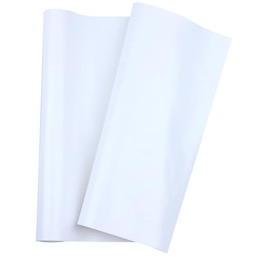Faux Leather Fabric Soft 12"X53"(30cm x135cm) PU Faux Leather Sheets Suitable for Different Manual DIY Projects (White) - color: White