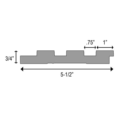 4-Pack Real Wood Slat Wall Panels, 3/4" x 5-1/2" x 72", Solid American Hardwood, The Millwork Outlet (Maple, 72") - color: Maple, size: 72"