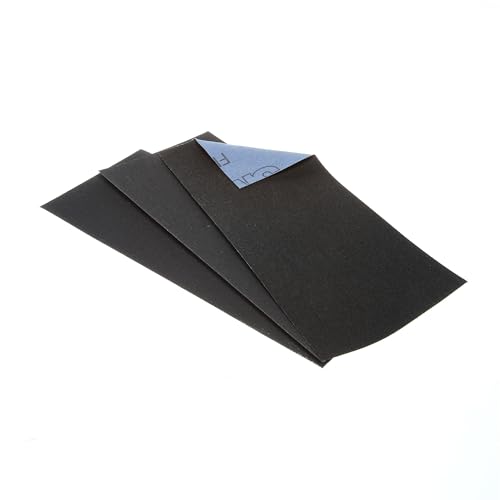 3M Emery Cloth Sandpaper, 3 Sheets, 3.67 x 9 in, Assorted Grit