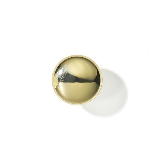 khtumeware 10 Pack 1-1/4 inch(32mm) Polished Brass Cabinet Knobs Dresser Knobs Round Drawer Knobs Kitchen Cabinet Hardware Zinc Knobs for Dresser Drawers - color: Polished Brass, size: Knob 1-1/4"