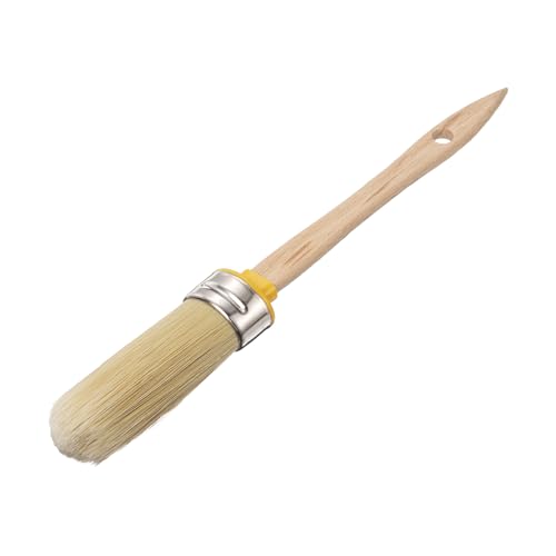 uxcell Wax Paint Brushes 2.1x0.8 Chalk Stencil Brush Oval PET Fiber Wood - size: 2.1 x 0.8 Inch