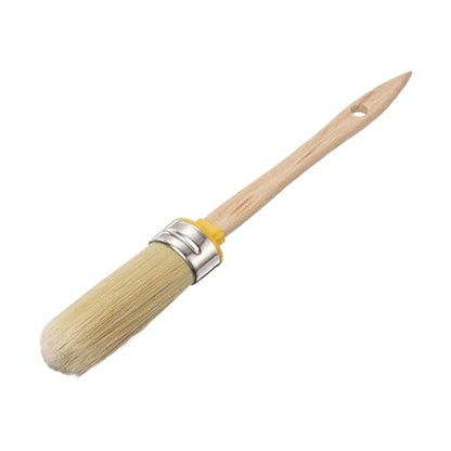 uxcell Wax Paint Brushes 2.1x0.8 Chalk Stencil Brush Oval PET Fiber Wood - size: 2.1 x 0.8 Inch