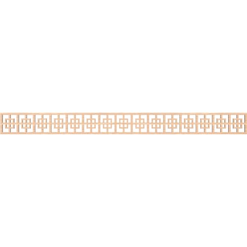 46 3/8"W x 4"H x 1/4"T Cambridge Fretwork Moulding, Red Oak - color: Red Oak, size: 4-in. H x 0.25-in. T