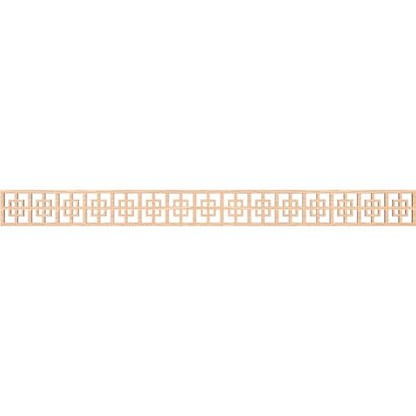 46 3/8"W x 4"H x 1/4"T Cambridge Fretwork Moulding, Red Oak - color: Red Oak, size: 4-in. H x 0.25-in. T