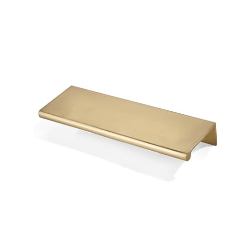 khtumeware 2 Pack 4 inch(102mm) Hole Center Champagne Bronze Finger Edge Pull Solid Zinc Drawer Pull Hidden Edge Treatment Hardware Honey Bronze Finger Pull Kitchen Drawer Hardware - color: Champagne Bronze, size: 4inch