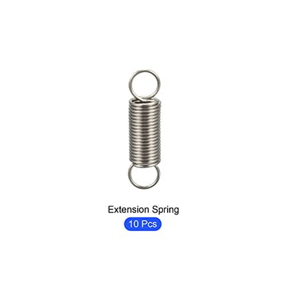 METALLIXITY Extension Spring (0.4x4x15mm/0.016"x0.16"x0.59") 10Pcs, Stainless Steel Tension Spring Wire - for Home Repair Construction Machinery - size: 0.016"x0.16"x0.59"