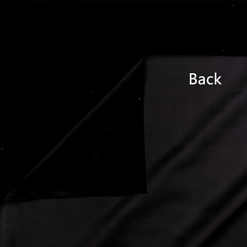 TinaKim Upholstery Fabric Velvet, Sofa Chair Cover Material, for DIY Couch Repair (Black, by The Yard) - color: Black, size: Cut by the yard