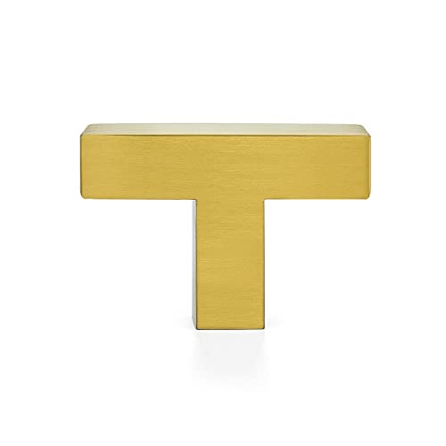Ravinte Brushed Brass Square Cabinet Handles & Pulls 2 Inch Length 30 Pack - color: Brushed Gold