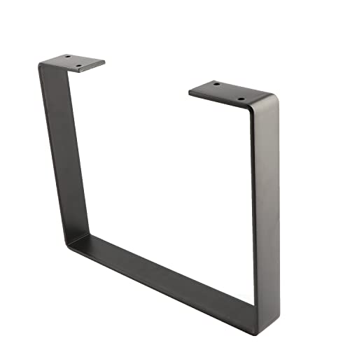 Osring 12 Inch Coffee Table Legs U-Shaped, 2pcs Metal Furniture Leg, Black - size: 12 Inch