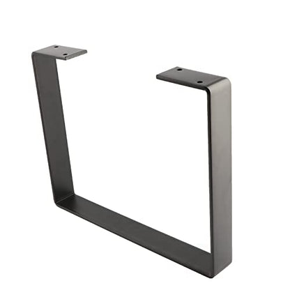 Osring 12 Inch Coffee Table Legs U-Shaped, 2pcs Metal Furniture Leg, Black - size: 12 Inch