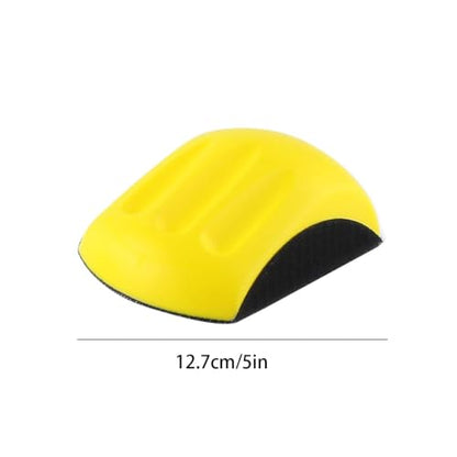 Hand Sanding Block Round and Mouse Shape Sandpaper Holder Hook and Loop PU Backing Ergonomic Grip for Wood Furniture Repair Craft (5inch) - color: 5inch