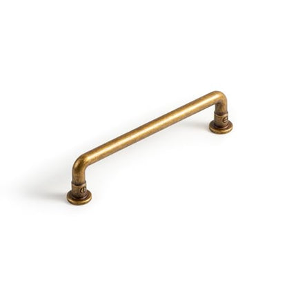 Goo-Ki Antique Brass Cabinet Pulls, Industrial, 5 in Hole Centers, 6 Pack - color: Antique Brass, size: 5'' Center to Center