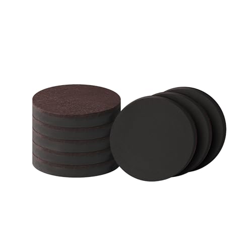 Felt Furniture Sliders for Hardwood Floors - FURNIGEAR 8 PCS 3 ½" Furniture Moving Pads Sliders – Heavy Duty Felt Sliders Chair Leg Floor Protectors - Move Your Furniture Easily & Safety - size: 3 1/2 inch - 8 PCS Brown