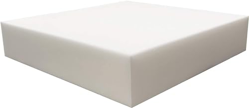FoamRush 4" x 30" x 30" Upholstery Foam High Density Firm Soft Support (Chair Cushion Square Foam for Dinning Chairs, Wheelchair Seat Cushion Replacement)