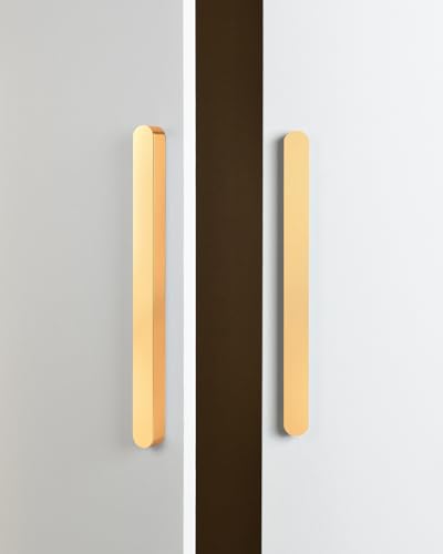 5 Pack Gold Modern Drawer Pulls Cupboard Handles 8.8 Inch(224mm) Hole Center Furniture Long Cabinet Handle Dresser Hardware - color: Gold-5 Pack, size: 8.8 Inch(224mm)