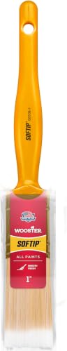Wooster Brush Q3108-1 Softip Paintbrush,White, 1-Inch (Pack of 12) - size: 1-Inch (Pack of 12)