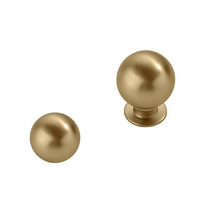 khtumeware 2 Pack 1.1 Inch Champagne Bronze Cabinet Knobs Champagne Brass Small Ball Kitchen Cabinet Hardware Drawer Knobs Pulls for Drawers. - color: Champagne Bronze, size: 1-1/8 Inch(28mm)Diameter