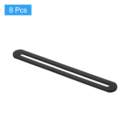 uxcell 8Pcs Adjustable Flat Mending Plate Support with Slot, 6.1 x 0.75 Inch Stainless Steel Slotted Straight Brace Brackets for Wooden Furniture, Black - size: 6.1 x 0.75 Inch