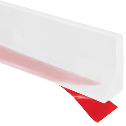 Shower Threshold Water Dam Barrier, Self Adhesive Silicone Waterproof Barrier Bathroom and Kitchen Shower Water Guard for Dry And Wet Separation Caulk Seal Strip Edge Trim (39Inch, Transparent) - color: Transparent, size: 39Inch