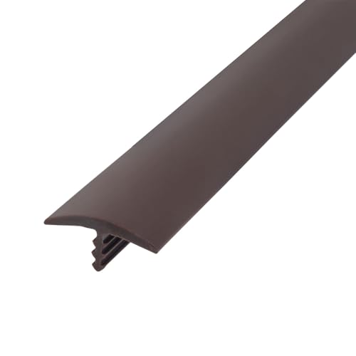 Outwater Plastic T molding 3/4 Inch Wide Dark Chocolate Brown Flexible Polyethylene Center Barb Tee Moulding 25 Foot Coil - color: Brown, size: 25 Feet