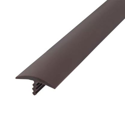 Outwater Plastic T molding 3/4 Inch Wide Dark Chocolate Brown Flexible Polyethylene Center Barb Tee Moulding 25 Foot Coil - color: Brown, size: 25 Feet