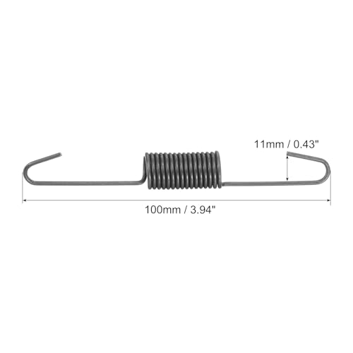 uxcell 30Pcs Recliner Tension Spring, 4 Inch Metal Dual Hook Replacement Sofa Mechanism Tension Springs - Long Hook