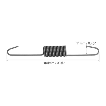 uxcell 30Pcs Recliner Tension Spring, 4 Inch Metal Dual Hook Replacement Sofa Mechanism Tension Springs - Long Hook