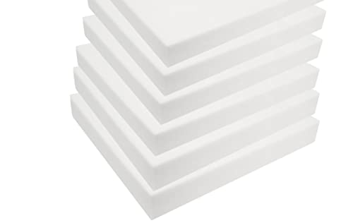 FoamTouch Upholstery Foam Cushion High Density (6pack) 4" Height x 24" Width x 24" Length Made in USA - size: 4x24x24(6pack)