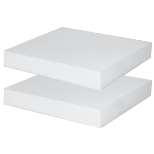 Polyurethane Foam 2 PCS 16 x 12 x 2 inch, High Density Cushion Foam for Seat Replacement, DIY Projects, Upholstery, Packing & Furniture Padding - size: 16x12x2inch