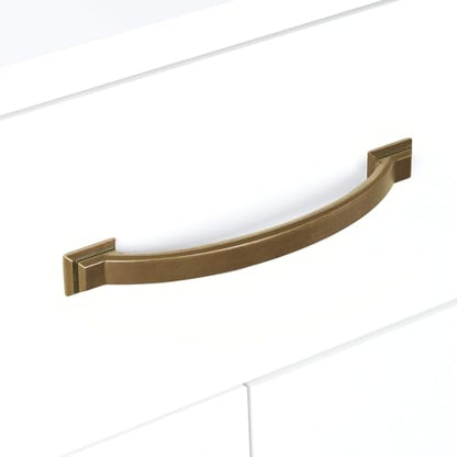 10 Pack 2.5 Inch Cabinet Pulls Antique Brass Kitchen Cabinet Handles Zinc Alloy Drawer Pulls Solid Cabinet Hardware - color: Antique Brass, size: 2-1/2" Hole Center(64mm)