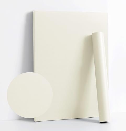 Dimoon 78.7''x17.7'' White Peel and Stick Wallpaper Contact Paper Modern Self Adhesive Wall Paper Removable Renter Friendly Textured Solid Color Shelf Cabinet Vinyl Roll (78.7''x17.7'',Cream White) - color: Cream White, size: 17.7" x 78.7"