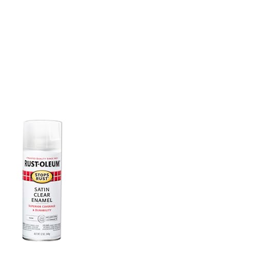 Rust-Oleum 285092-6PK Stops Rust Spray Paint, 12 oz, Satin Clear, 6 Pack - color: Satin Clear, size: 12 Ounce (Pack of 6)