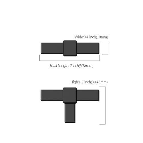 Asidrama 10 Pack Matte Black Kitchen Cabinet Knobs - color: Matte Black, size: Single Hole Knob