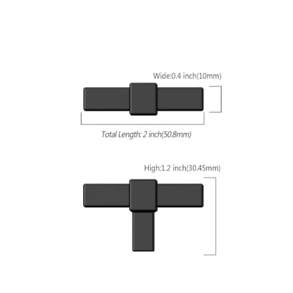 Asidrama 10 Pack Matte Black Kitchen Cabinet Knobs - color: Matte Black, size: Single Hole Knob