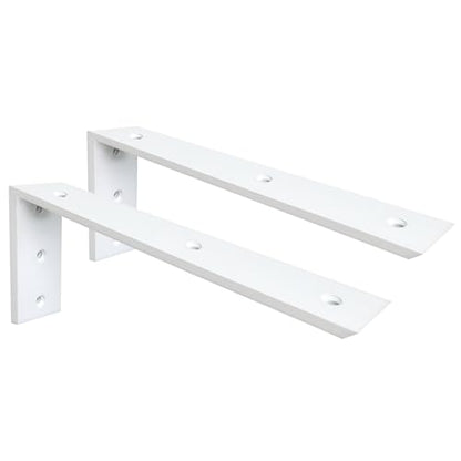 WINKER Countertop Support Bracket 2 Pack Heavy Duty 3/8" Thick Hidden L Shelf Bracket 16" x 6" x 2.5" Metal Corbels for Quartz/Granite/Wood/Concrete/Laminate Countertops, White - size: 16″x6″x2.5″-3/8" thick, style: White-2Pack
